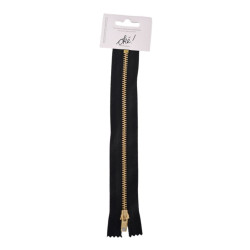 SACHET DE 6 / FERMETURE A GLISSIERE JEANS 20CM. NOIR